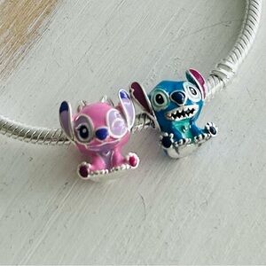 Disney Stitch couple charms 925s
